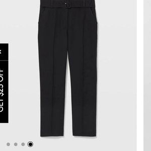 clum Monaco belted linen blend trouser